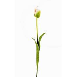 Tulipes Artificielles - par 3 Vert/Blanc/Rose