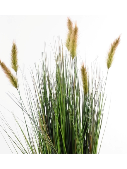 Foxtail artificiel en pot pure blanc 120 cm