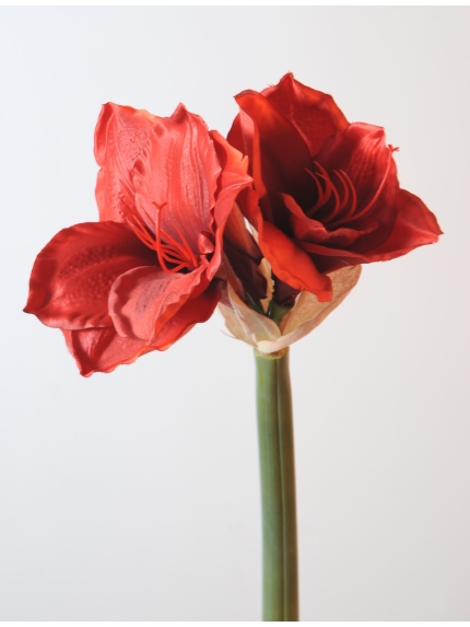 Amaryllis artificiel en tige 75 cm vendus par 6