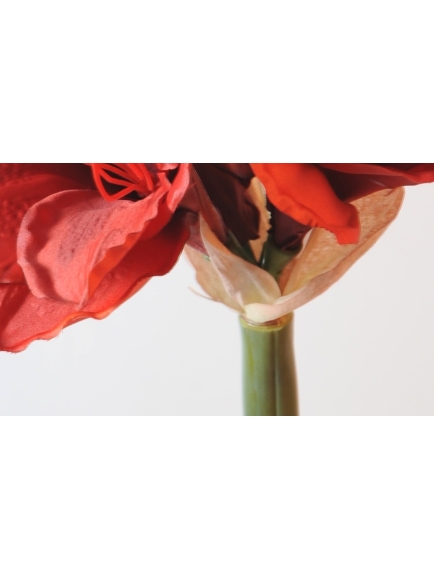 Amaryllis artificiel en tige 75 cm vendus par 6