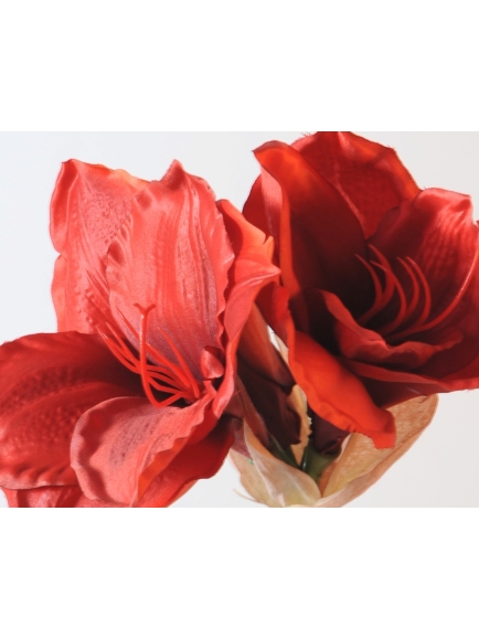 Amaryllis artificiel en tige 75 cm vendus par 6