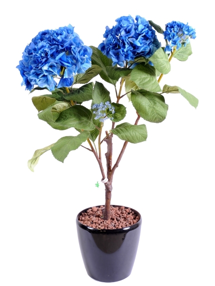 Hortensia artificiel en piquet - 82 cm hauteur - 50 cm diamètre