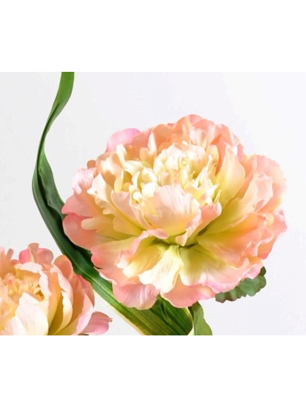 Bouquet tourbillon de 3 pivoines artificielles 58 cm