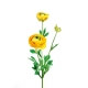 Fleurs artificielles RENONCULES - Vendues par 6 tiges &agrave; la couleur - Jaune ou P&ecirc;che Jaune