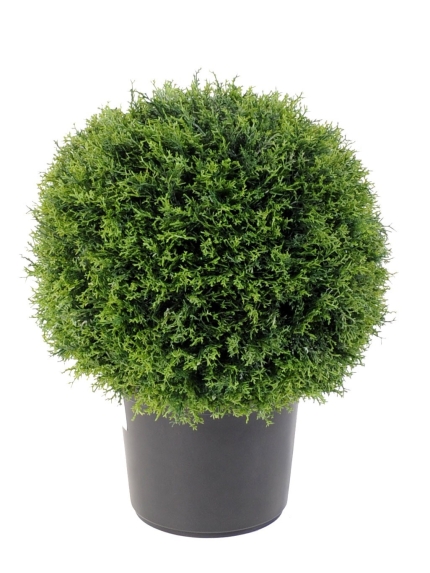Cypres artificiels boule + pot - 43 ou 55 cm