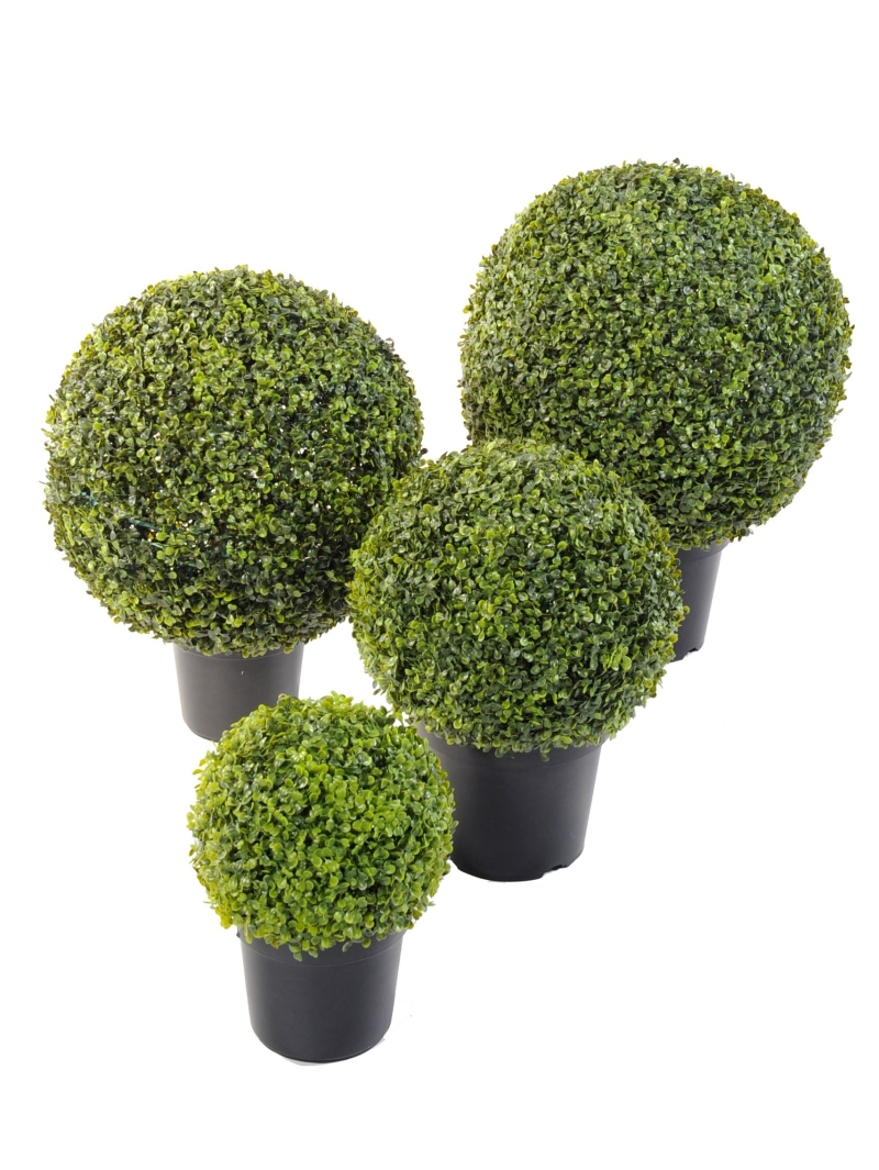 Buis atrificiels Boules en pot