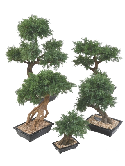 Bonsaï artificiel Juniperus en coupe
