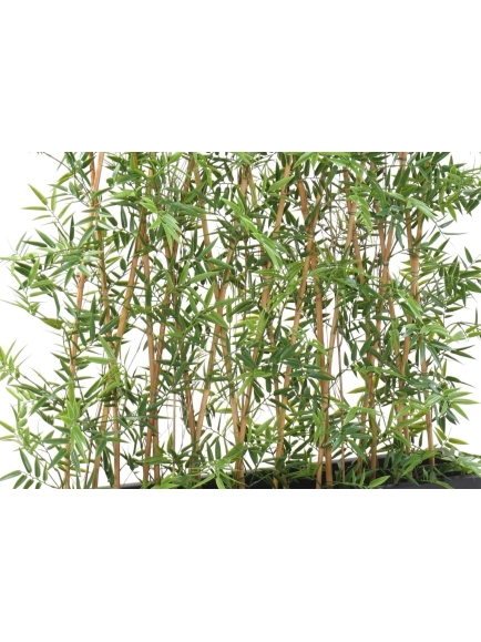 Haie de Bambous artificiels avec sa Jardinière