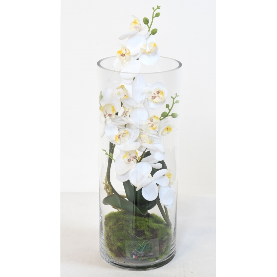 Composition Orchidée artificielle en vase