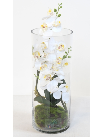 Composition Orchidée artificielle en vase