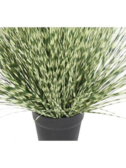 Graminée artificielle Miscanthus Zebrina rond