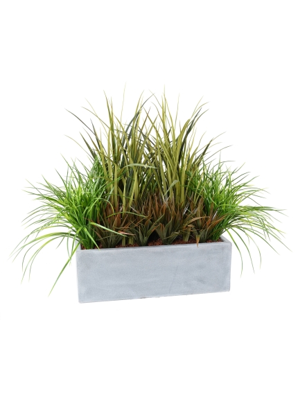 Jardinière graminées artificielles