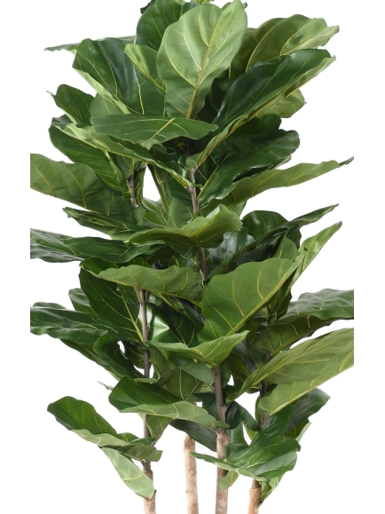Ficus artificiel Lyrata + bac carré 40x40 cm