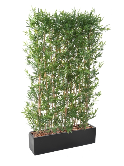 Haie de BAMBOUS Japanese artificiel avec sa jardinière