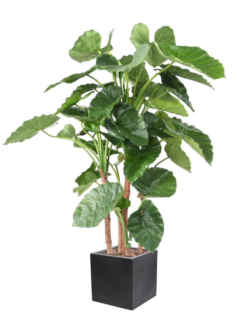 Alocasia artificiel plus son bac