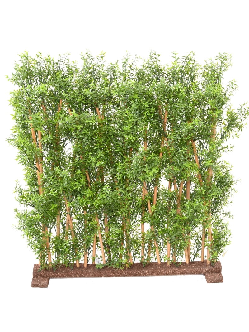 Haie artificielle Eucalyptus Tronc bois