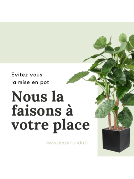 Alocasia artificiel plus son bac