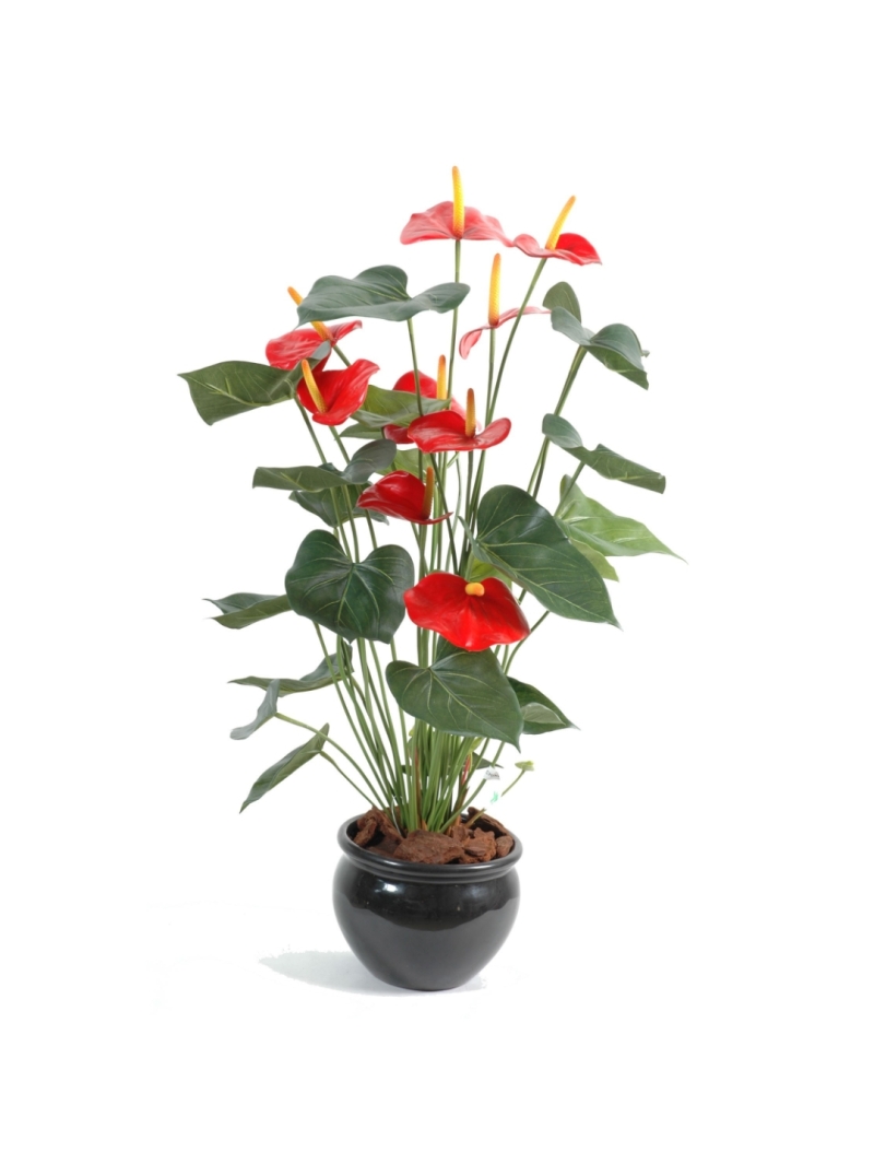 anthurium artificiel en pot 