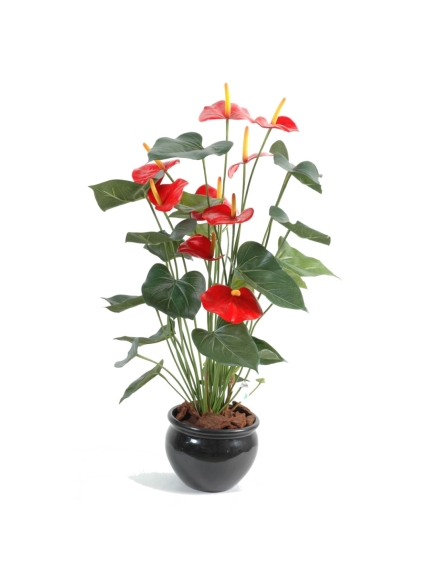 anthurium artificiel en pot 