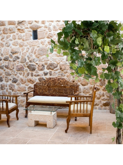 Vigne Round Artificielle - Hauteur 200 cm - Tronc bois
