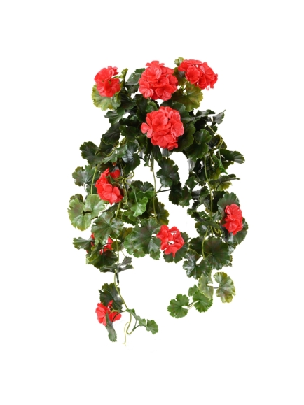 CHUTE DE GERANIUM ARTIFICIEL TRAITE ANTI UV 65 CM