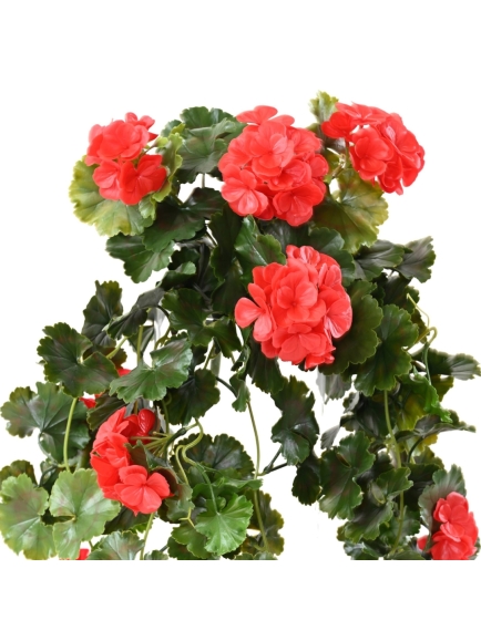 CHUTE DE GERANIUM ARTIFICIEL TRAITE ANTI UV 65 CM