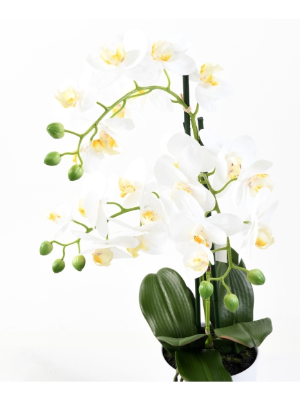 Orchidée artificielle Phalaénopsis en pot