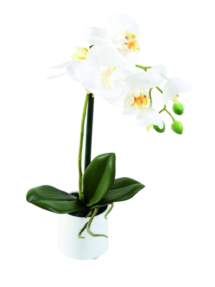 Phalaénopsis artificielle en pot 39 cm