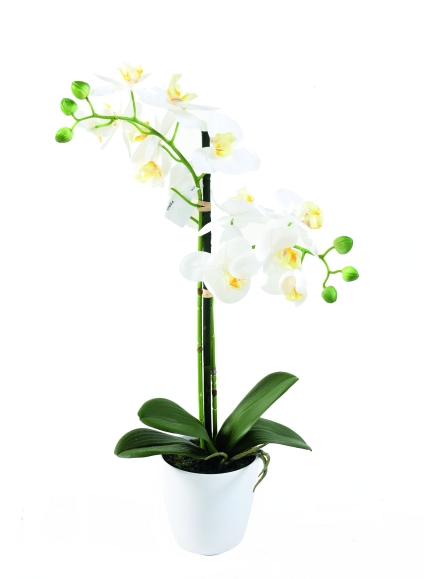 Phalaénopsis artificielle en pot 55 cm