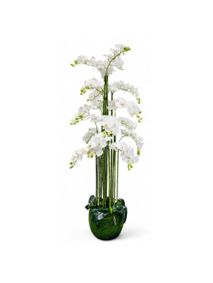 Orchidée artificielle Géante en pot mousse  170 cm