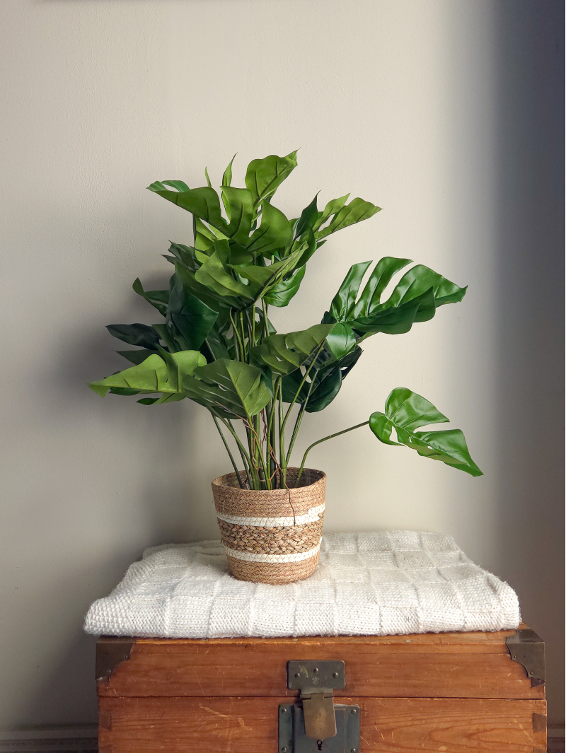 Philodendron monstera artificiel en pot
