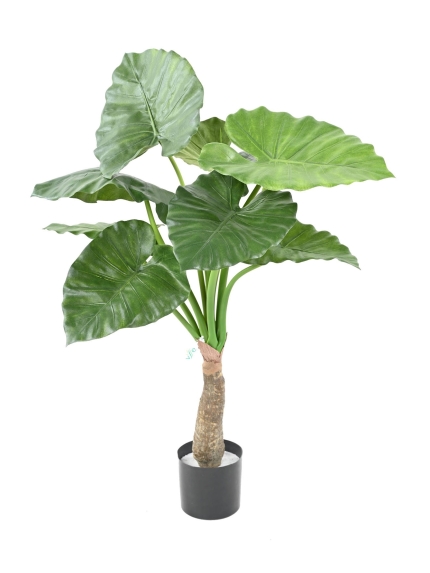 Alocasia Calidora Artificiel - Hauteur 80 cm - Tronc en fibre de verre