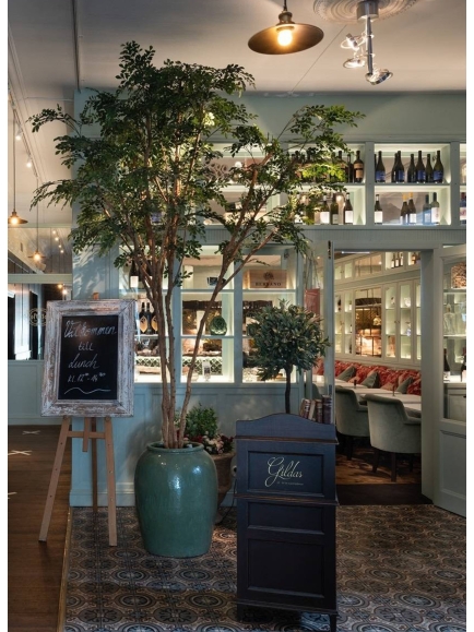 FICUS ARTIFICIEL TRONC BOIS NATUREL - ANTI FEU
