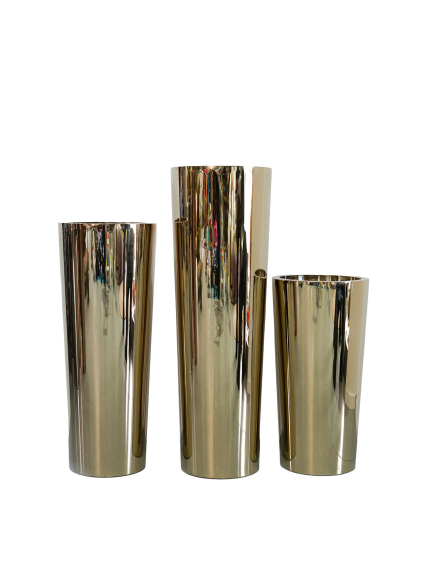 Pot cylindre champagne- effet miroir