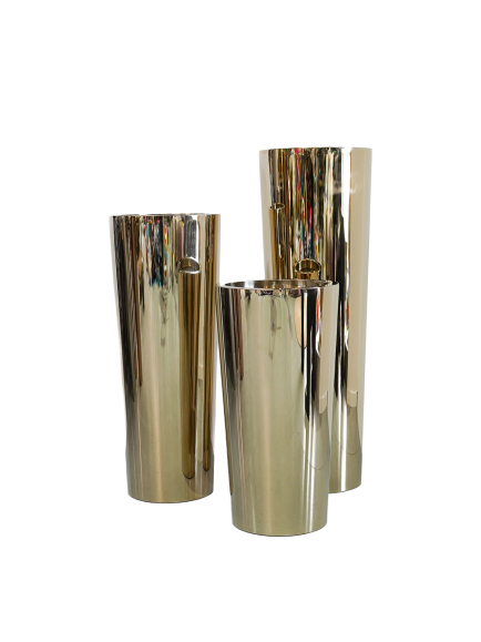Pot cylindre champagne- effet miroir