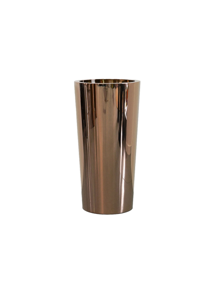 Pot cylindre rose gold - effet miroir